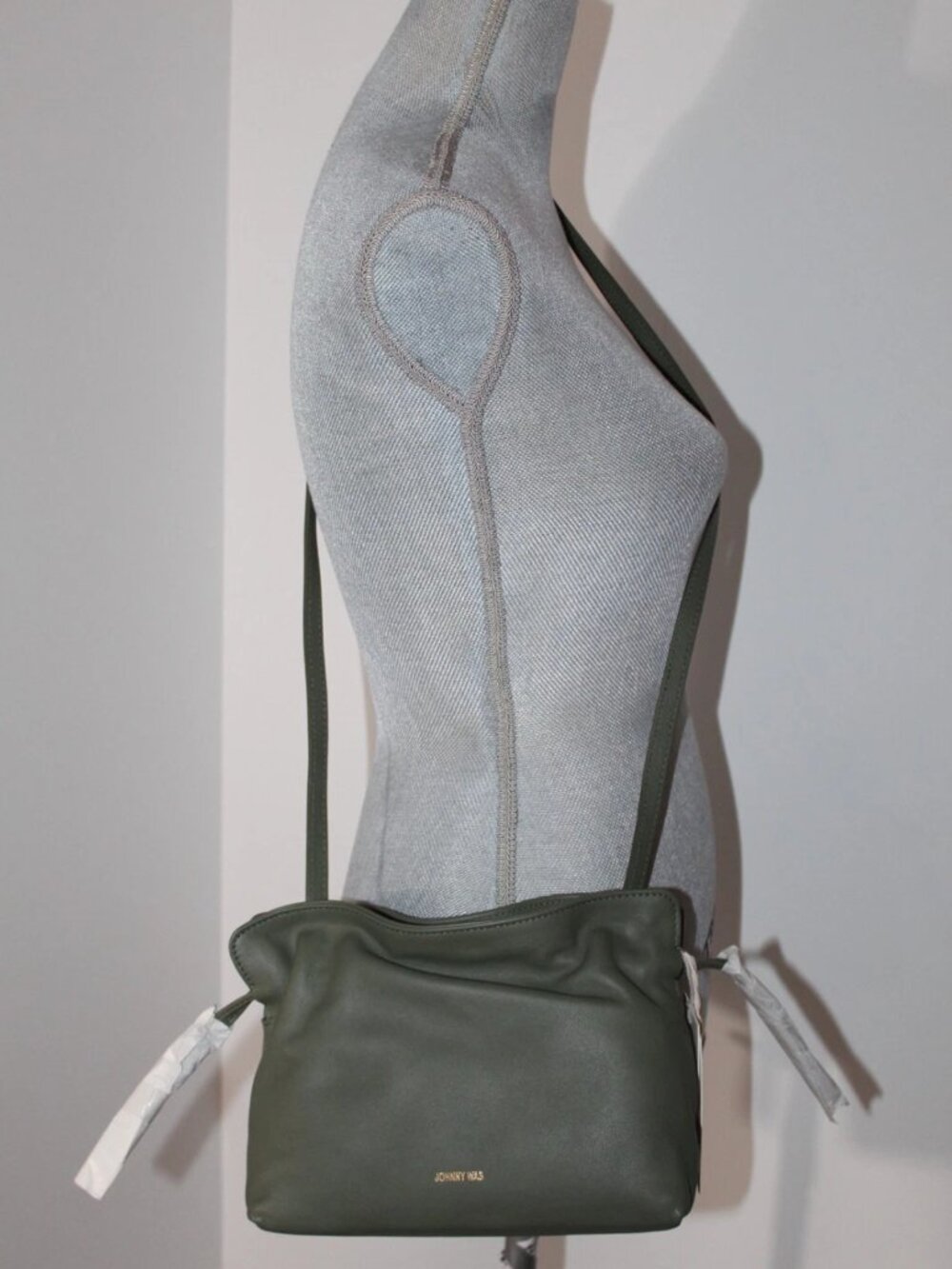 NWT Johnny Was Biya JWLA Cinch Pouch Italian Leather Crossbody Shoulder Bag